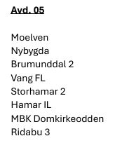 Artikkelbilde til artikkelen Avdelingsoppsett 2026 klart